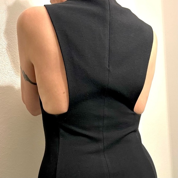 Theory Black Wool Blend Shift Dress, Retro, Edgy and Sexy, Size 4 - Picture 13 of 16
